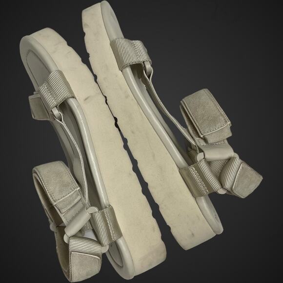 Vince Sandals Strappy Flatform Size 6.5 Comfortable Bone Off White - Picture 8 of 8